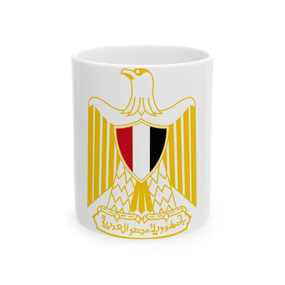 Coat of arms of Egypt (variant) - White Coffee Mug-11oz-Go Mug Yourself