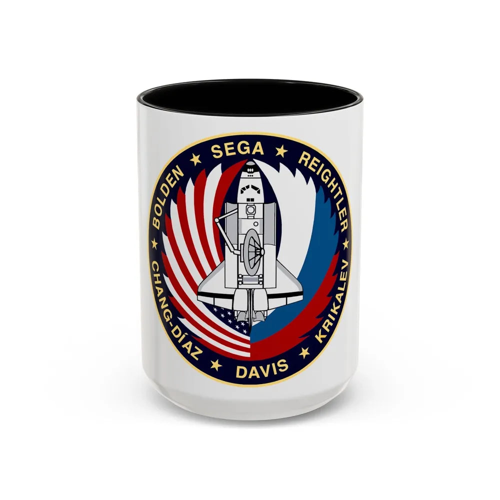 STS 60 (NASA) Accent Coffee Mug-15oz-Black-Go Mug Yourself