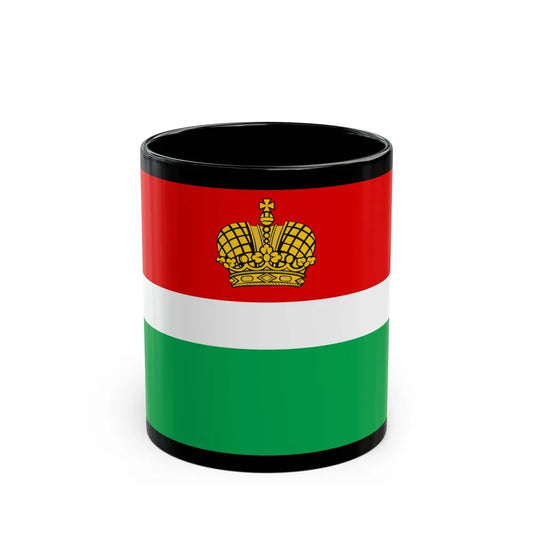 Flag of Kaluga Oblast Russia - Black Coffee Mug-11oz-Go Mug Yourself