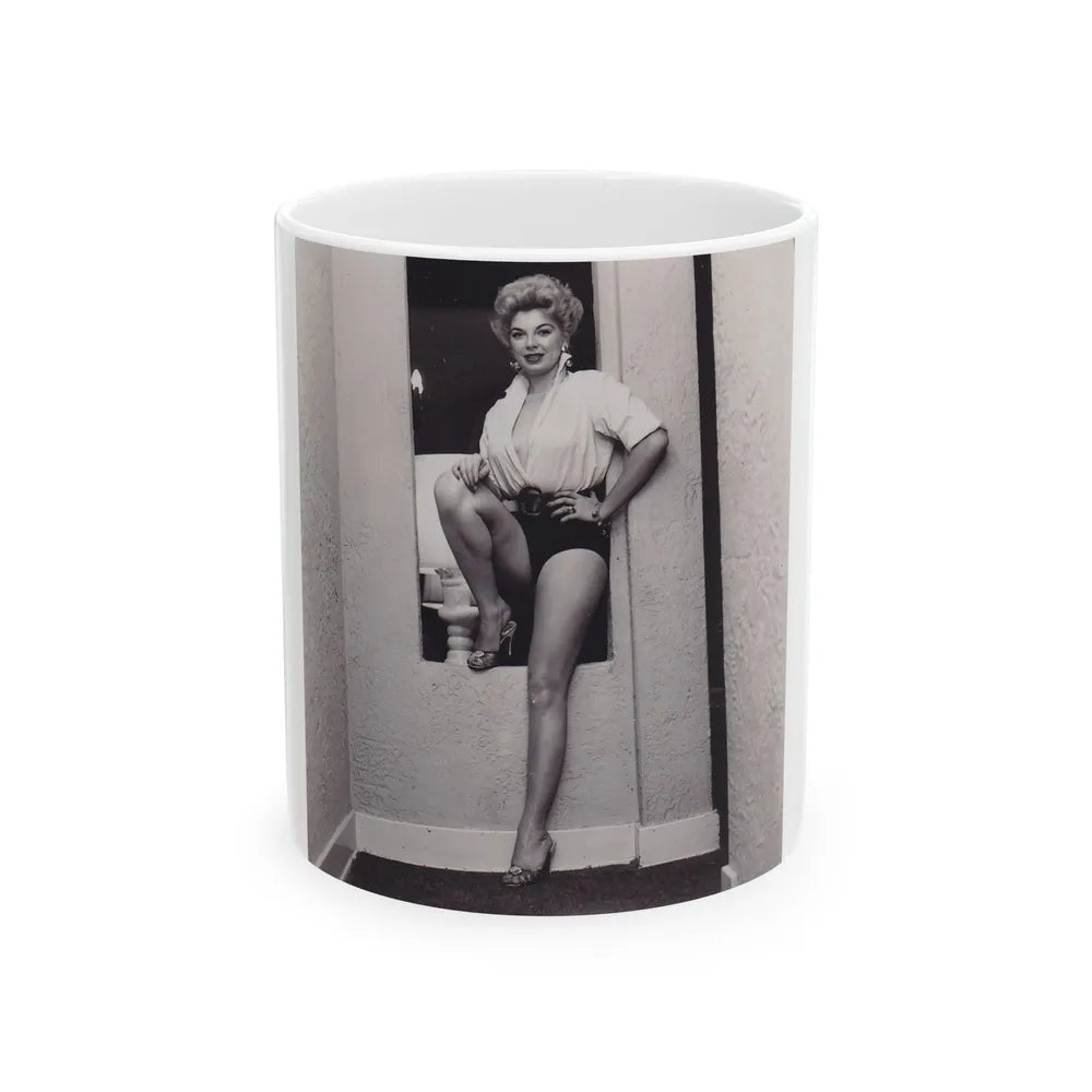 Barbara Nichols #298 (Vintage Female Icon) White Coffee Mug-11oz-Go Mug Yourself