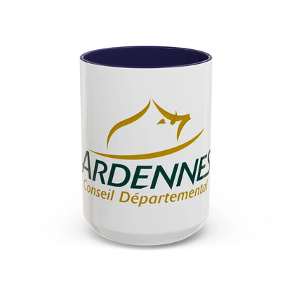 Flag of Ardennes France - Accent Coffee Mug-15oz-Navy-Go Mug Yourself