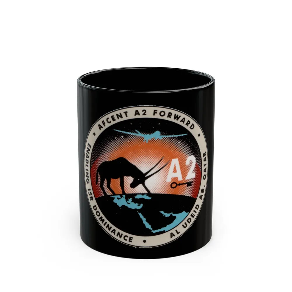 AFCENT A2 Forward (U.S. Air Force) Black Coffee Mug-11oz-Go Mug Yourself