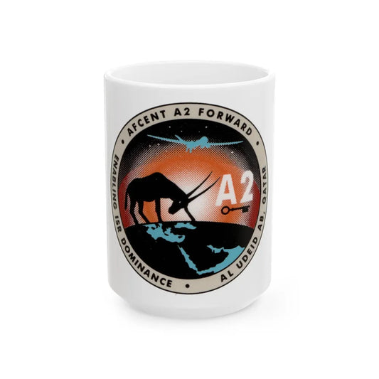 AFCENT A2 Forward (U.S. Air Force) White Coffee Mug-15oz-Go Mug Yourself