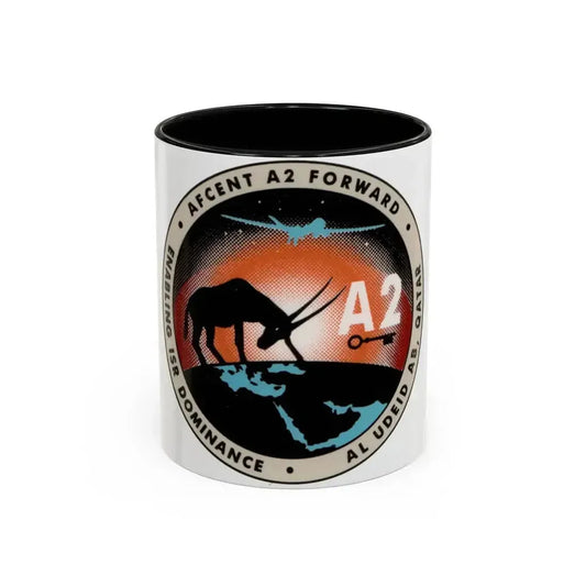 AFCENT A2 Forward (U.S. Air Force) Accent Coffee Mug 11oz Black - Go Mug Yourself