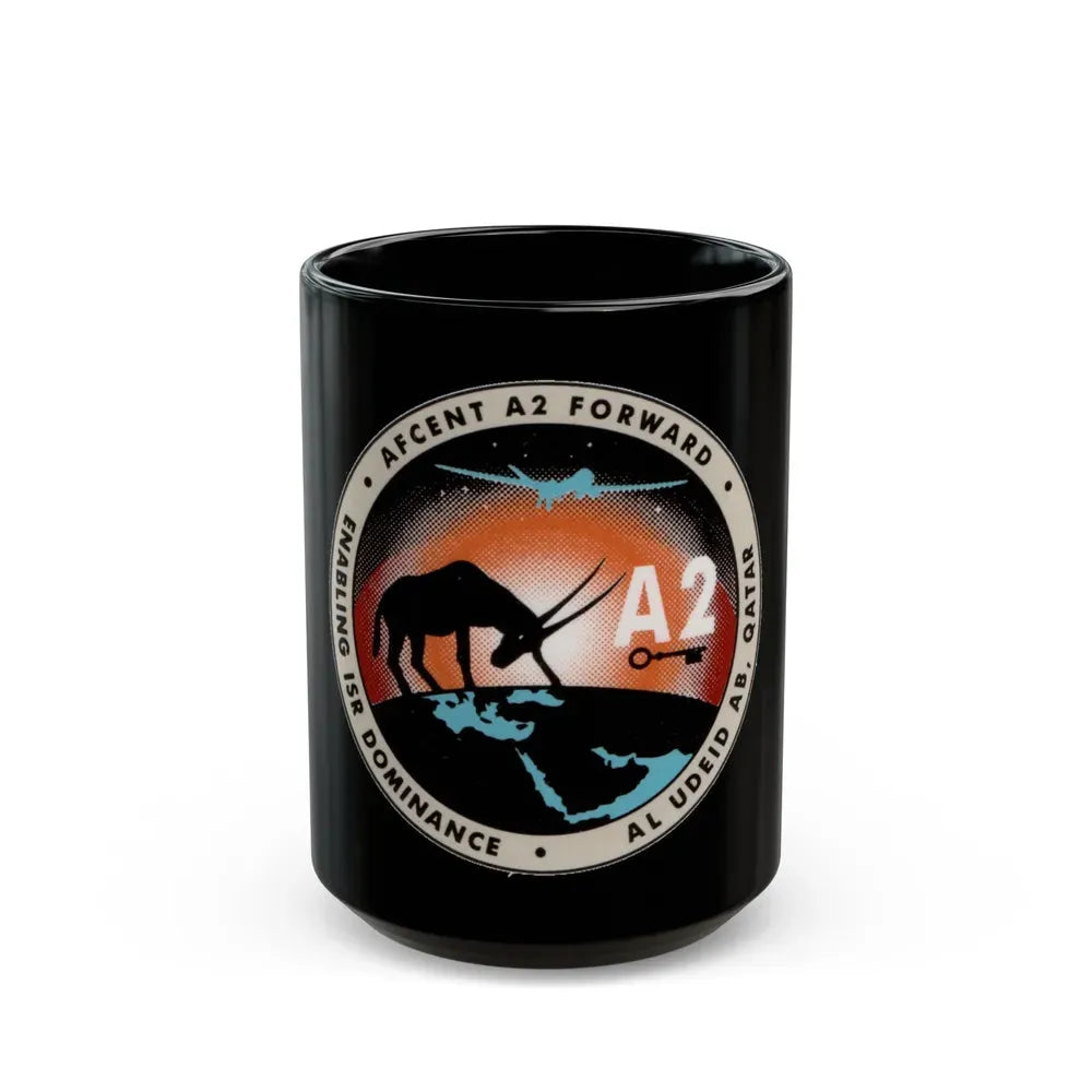 AFCENT A2 Forward (U.S. Air Force) Black Coffee Mug 15oz - Go Mug Yourself