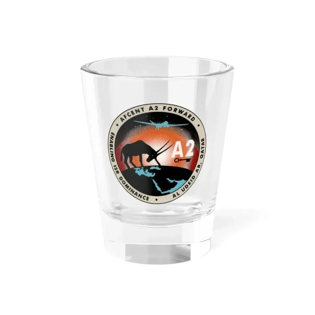 AFCENT A2 Forward (U.S. Air Force) Shot Glass 1.5oz 1.5oz - Go Mug Yourself