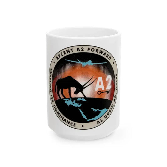 AFCENT A2 Forward (U.S. Air Force) White Coffee Mug 15oz - Go Mug Yourself