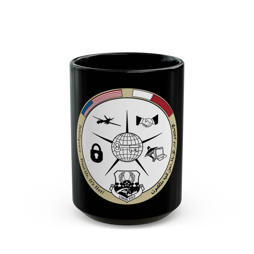 AFCENT Intelligence (U.S. Air Force) Black Coffee Mug-15oz-Go Mug Yourself