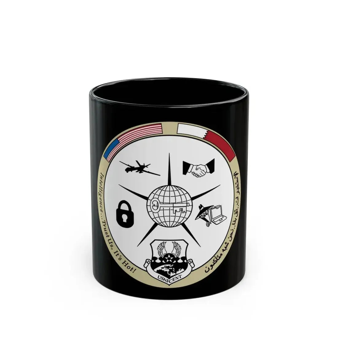 AFCENT Intelligence (U.S. Air Force) Black Coffee Mug 11oz - Go Mug Yourself