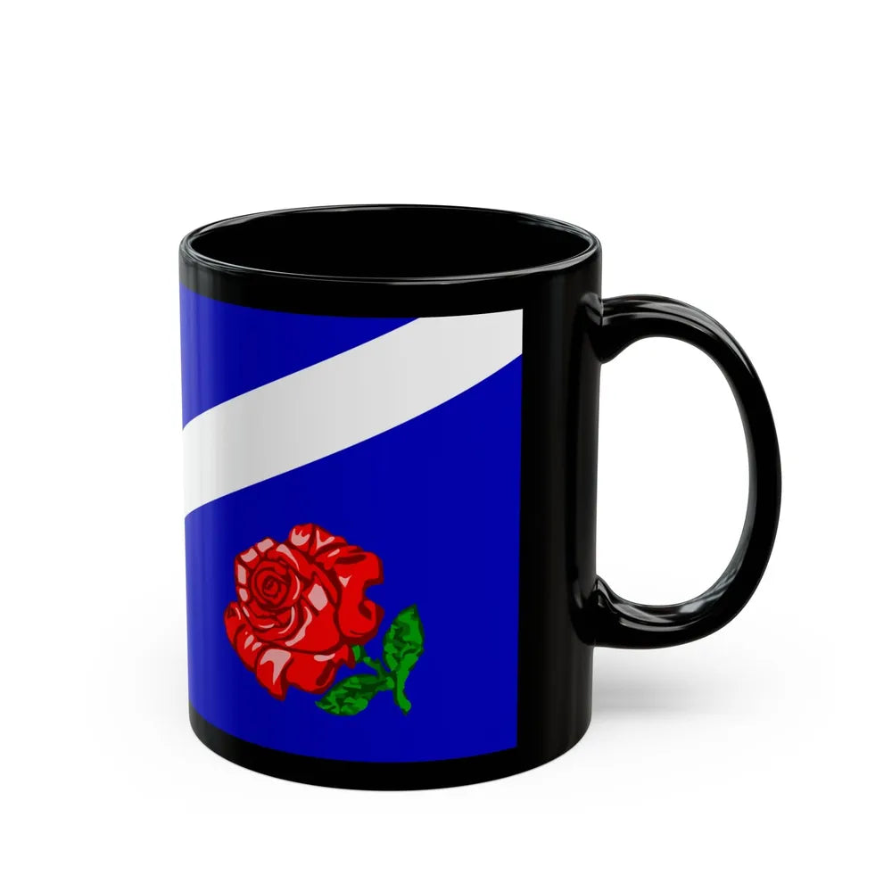 Flag of Windsor Ontario Canada - Black Coffee Mug-Go Mug Yourself