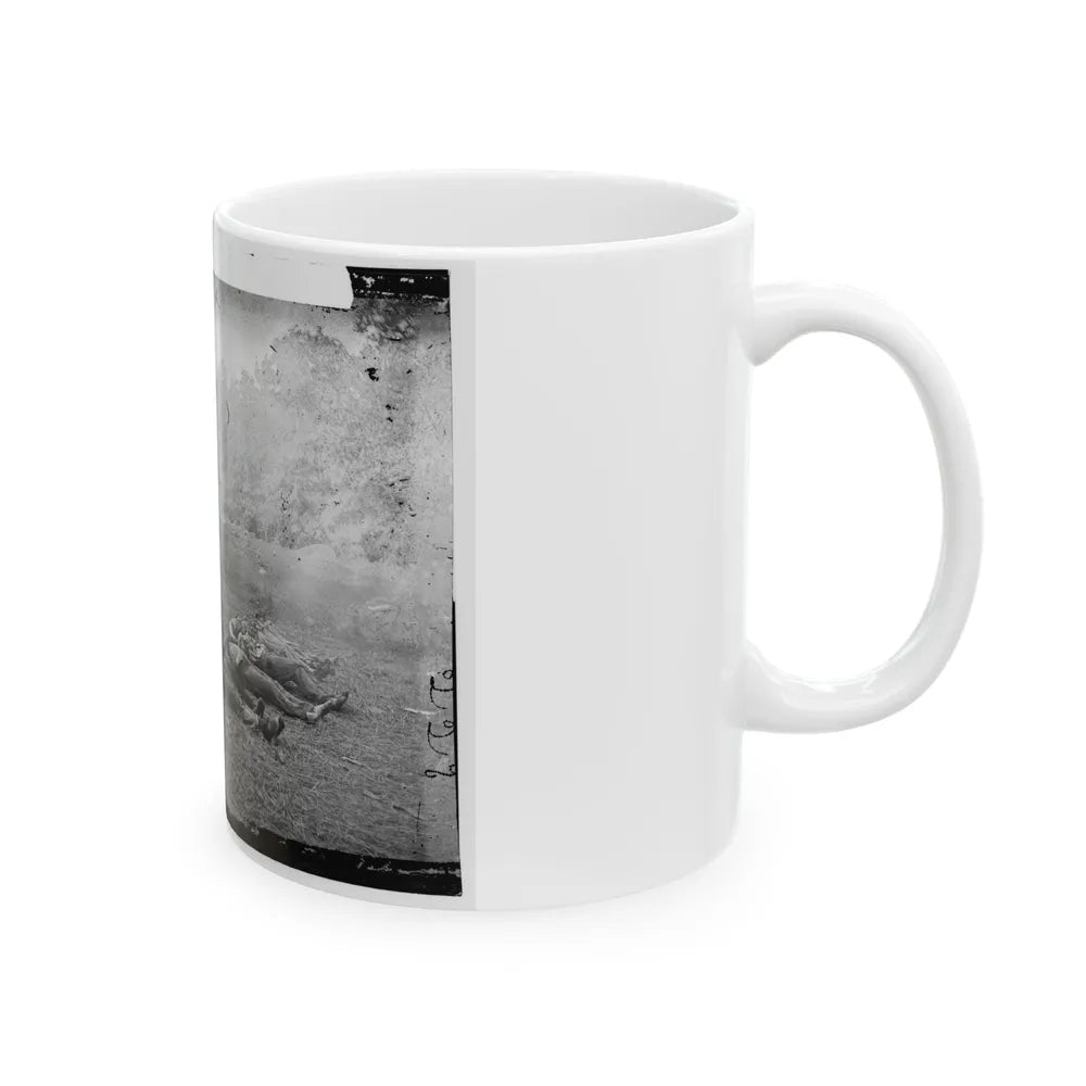 Gettysburg, Pa. Confederate Dead At The Edge Of The Rose Woods, July 5, 1863 (U.S. Civil War) White Coffee Mug-Go Mug Yourself