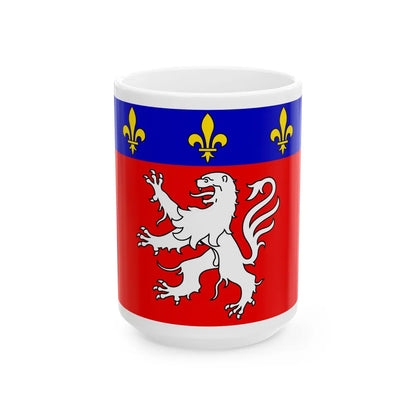 Flag of Grand Lyon France 2 - White Coffee Mug-15oz-Go Mug Yourself