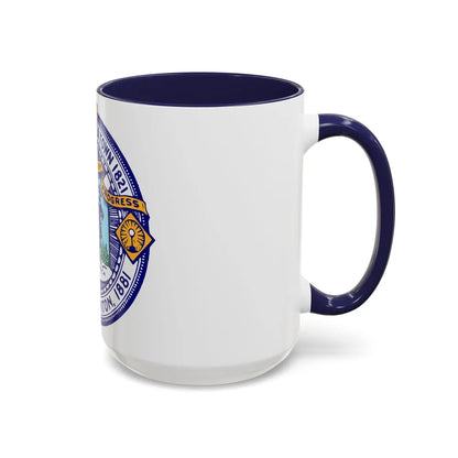 Seal of Brockton Massachusetts - Accent Coffee Mug-Go Mug Yourself