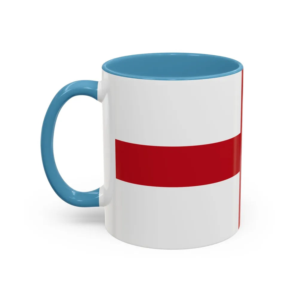 Flag of Genoa Italy - Accent Coffee Mug-Go Mug Yourself