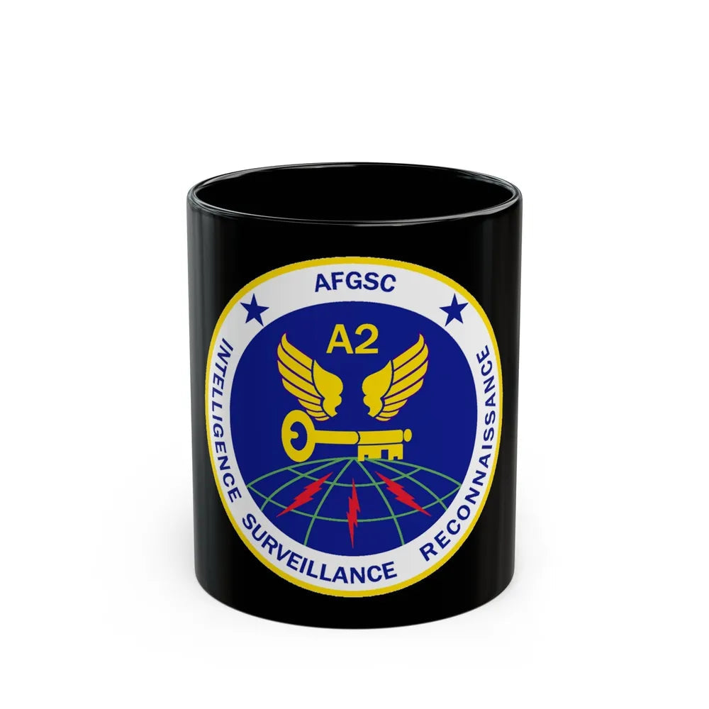 AFGSC A2 (U.S. Air Force) Black Coffee Mug-11oz-Go Mug Yourself