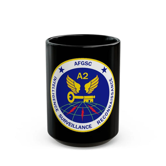 AFGSC A2 (U.S. Air Force) Black Coffee Mug-15oz-Go Mug Yourself