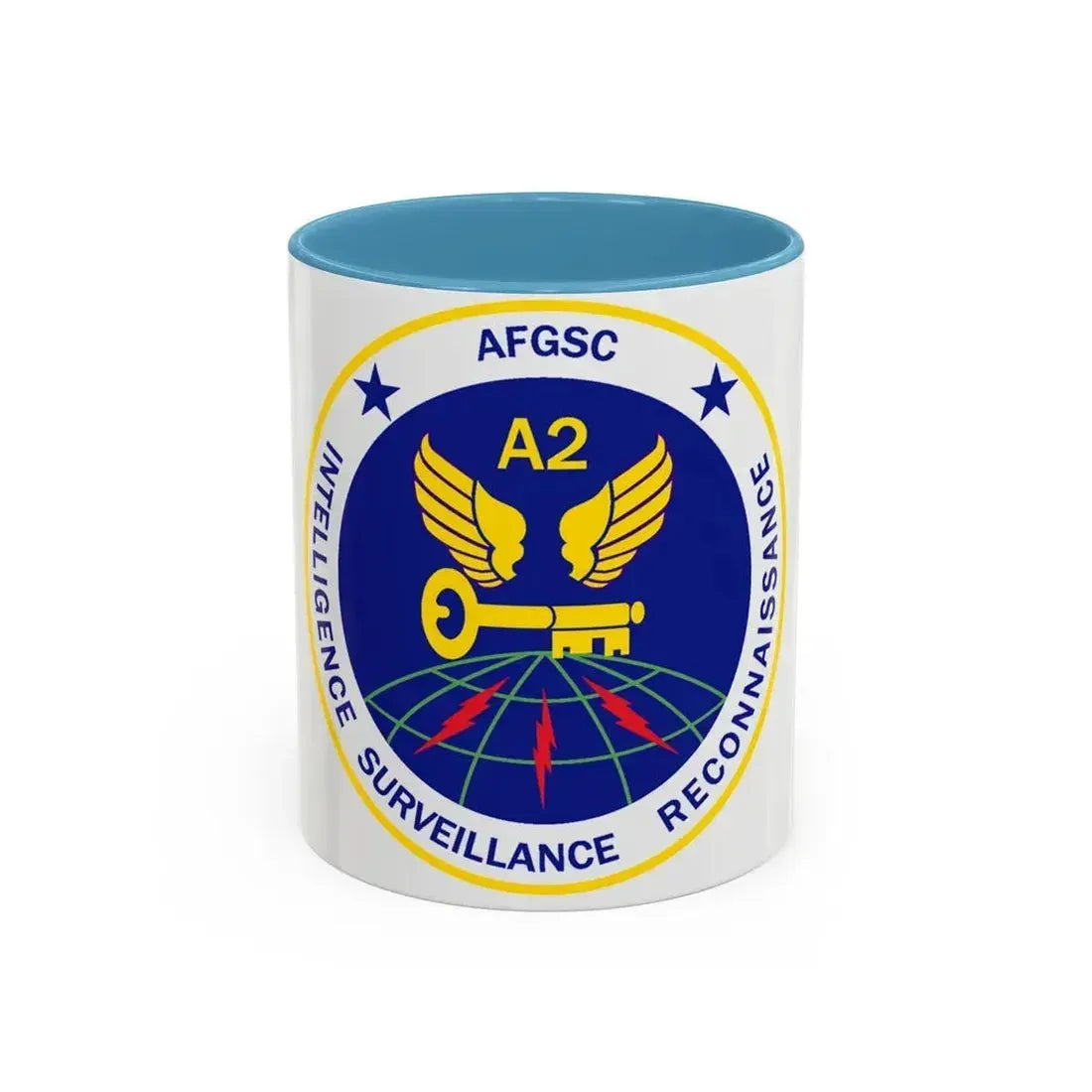 AFGSC A2 (U.S. Air Force) Accent Coffee Mug 11oz Light Blue - Go Mug Yourself