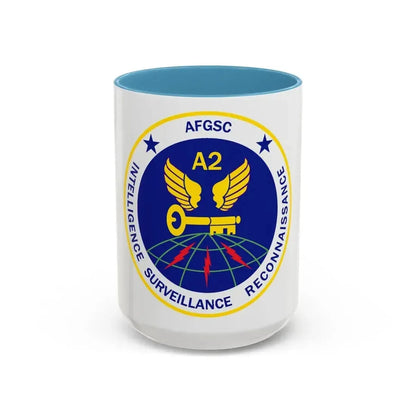 AFGSC A2 (U.S. Air Force) Accent Coffee Mug 15oz Light Blue - Go Mug Yourself