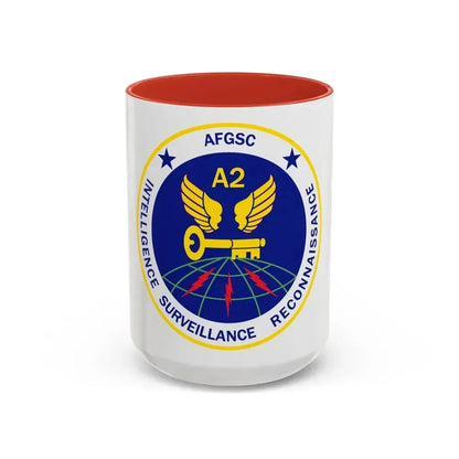AFGSC A2 (U.S. Air Force) Accent Coffee Mug 15oz Red - Go Mug Yourself