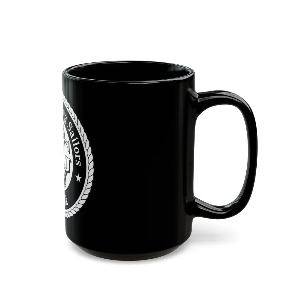 AFLOAT Training Group ATG Norfolk BW (U.S. Navy) Black Coffee Mug-Go Mug Yourself