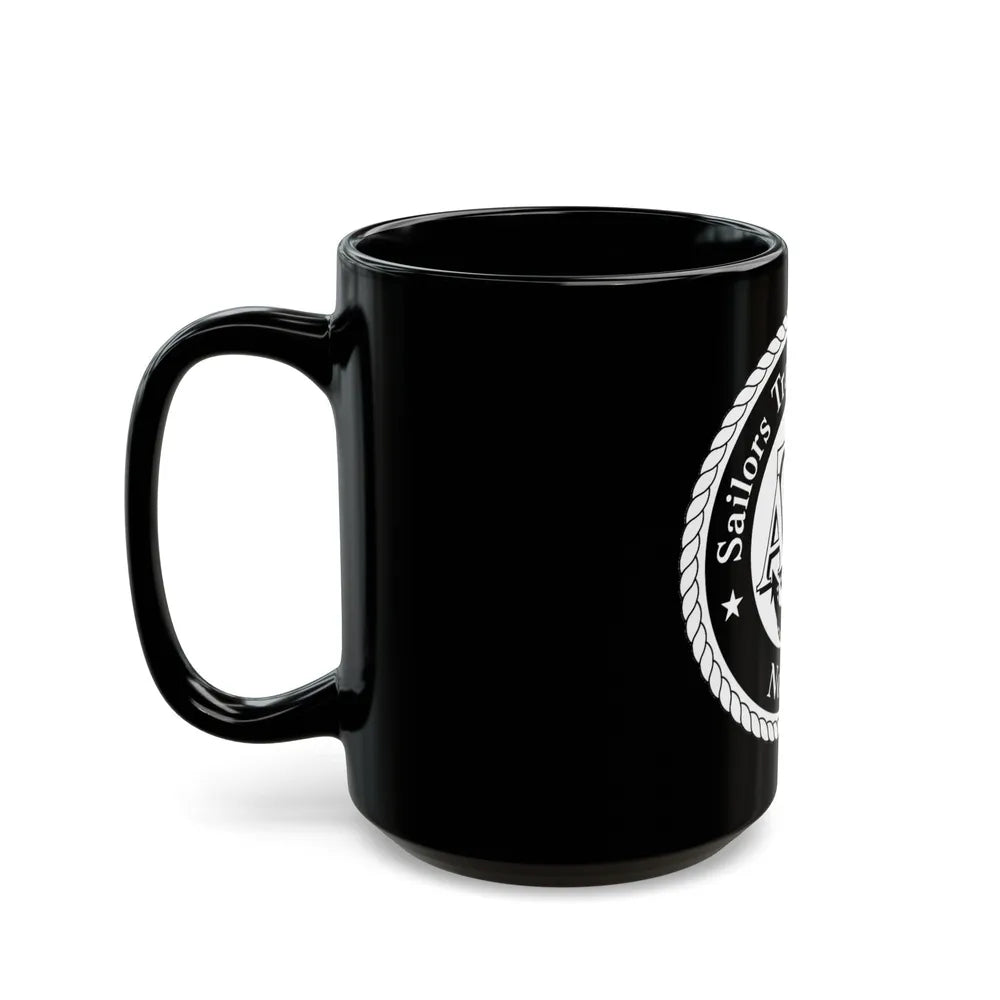 AFLOAT Training Group ATG Norfolk BW (U.S. Navy) Black Coffee Mug-Go Mug Yourself