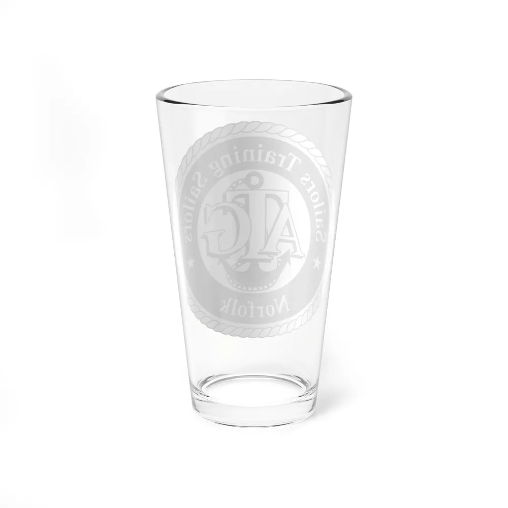 AFLOAT Training Group ATG Norfolk BW (U.S. Navy) Pint Glass 16oz-Go Mug Yourself