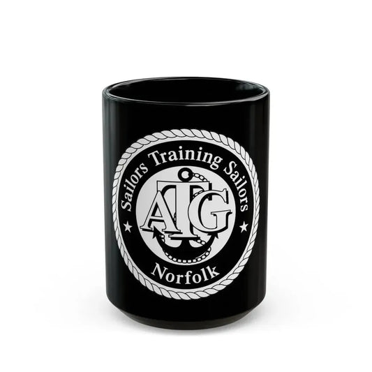 AFLOAT Training Group ATG Norfolk BW (U.S. Navy) Black Coffee Mug 15oz - Go Mug Yourself