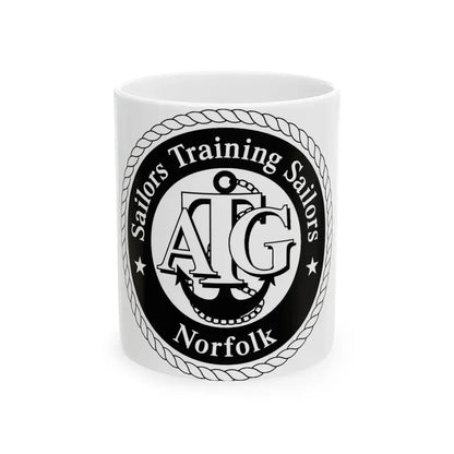 AFLOAT Training Group ATG Norfolk BW (U.S. Navy) White Coffee Mug 11oz - Go Mug Yourself
