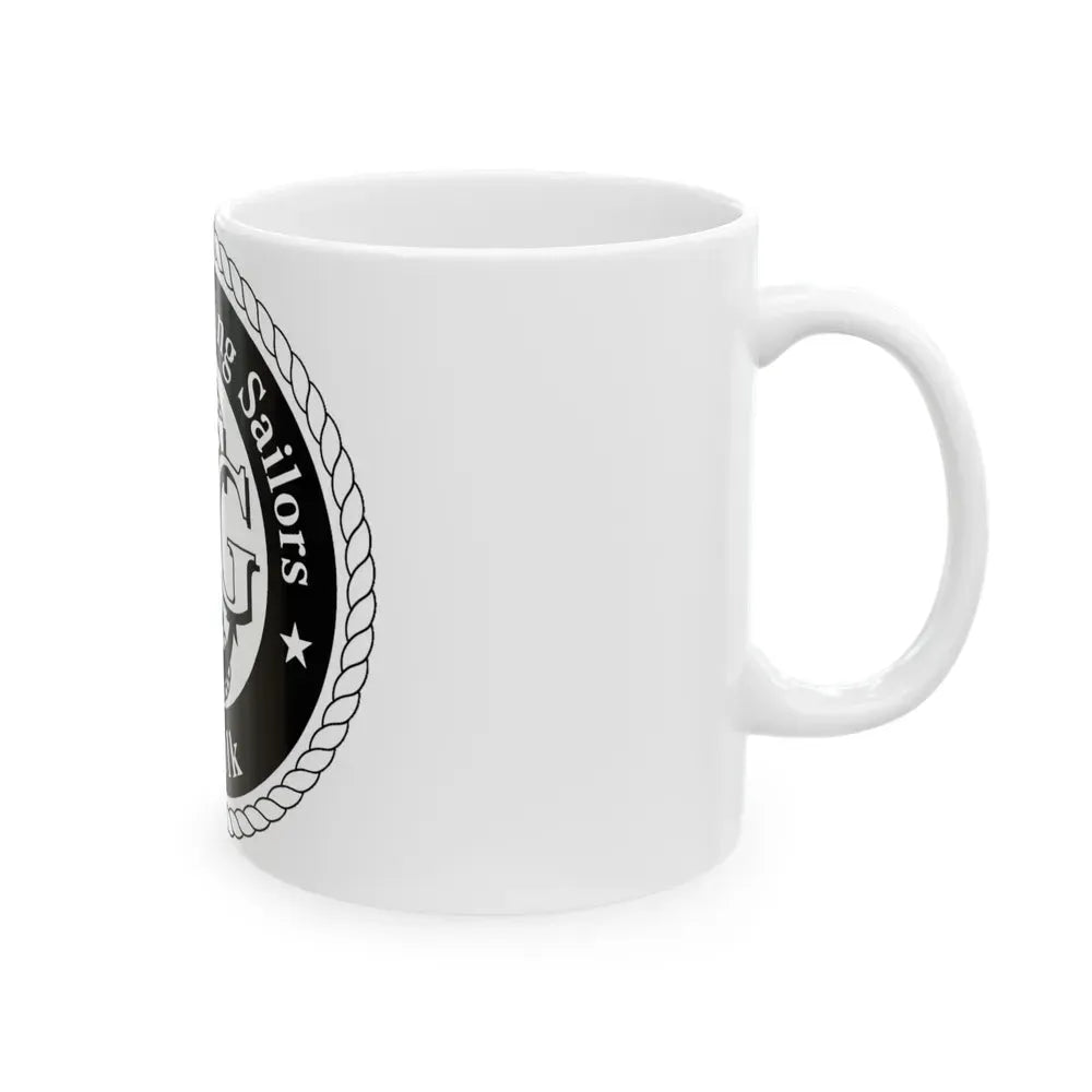 AFLOAT Training Group ATG Norfolk BW (U.S. Navy) White Coffee Mug - Go Mug Yourself