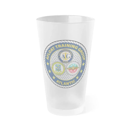 Afloat Training Group Atlantic (U.S. Navy) Frosted Pint Glass 16oz Default Title - Go Mug Yourself
