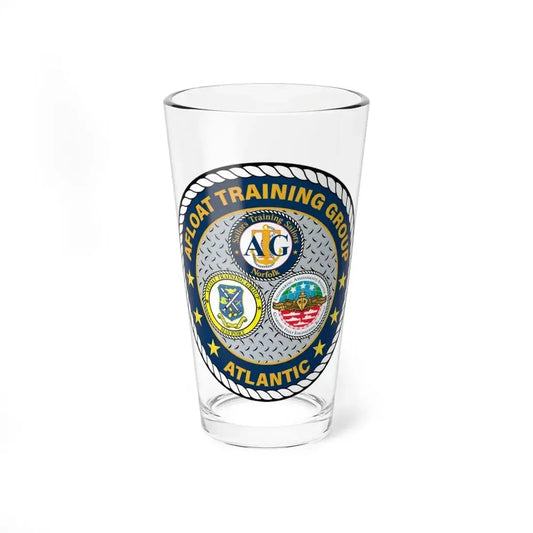 Afloat Training Group Atlantic (U.S. Navy) Pint Glass 16oz 16oz - Go Mug Yourself