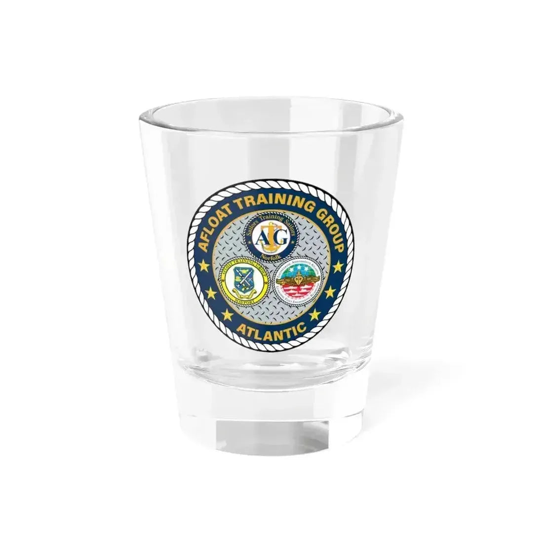 Afloat Training Group Atlantic (U.S. Navy) Shot Glass 1.5oz 1.5oz - Go Mug Yourself