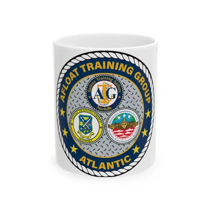 Afloat Training Group Atlantic (U.S. Navy) White Coffee Mug 11oz - Go Mug Yourself