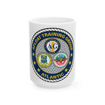 Afloat Training Group Atlantic (U.S. Navy) White Coffee Mug 15oz - Go Mug Yourself