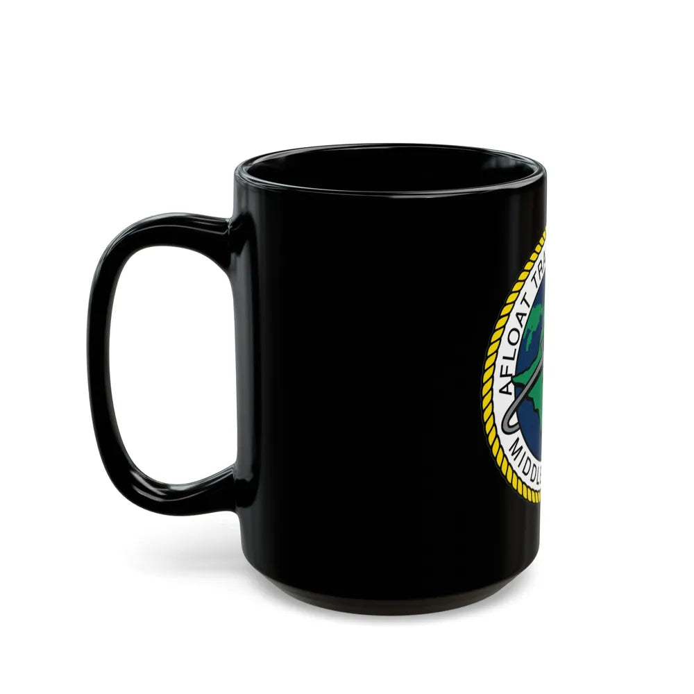 AFLOAT Training Group MID PACIFIC (U.S. Navy) Black Coffee Mug-Go Mug Yourself