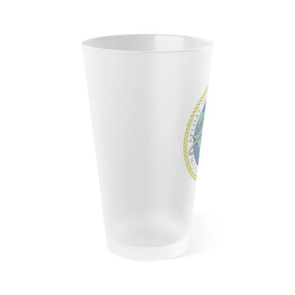 AFLOAT Training Group MID PACIFIC (U.S. Navy) Frosted Pint Glass 16oz-Go Mug Yourself