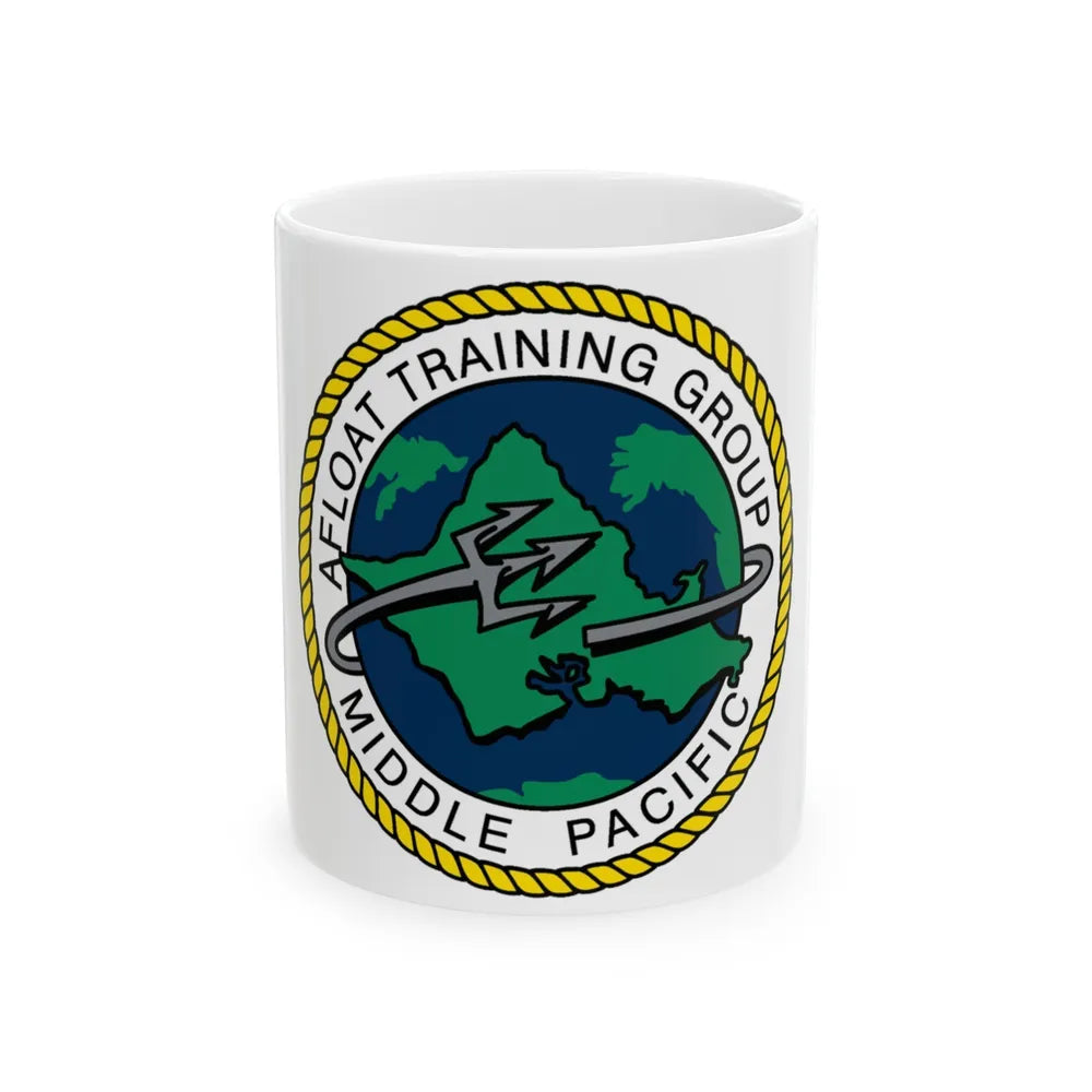 AFLOAT Training Group MID PACIFIC (U.S. Navy) White Coffee Mug-11oz-Go Mug Yourself