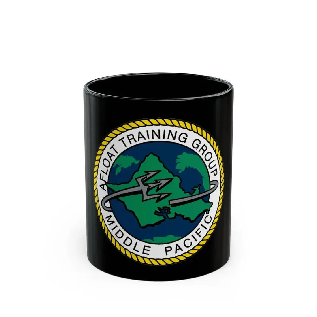 AFLOAT Training Group MID PACIFIC (U.S. Navy) Black Coffee Mug 11oz - Go Mug Yourself