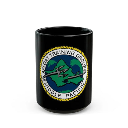 AFLOAT Training Group MID PACIFIC (U.S. Navy) Black Coffee Mug 15oz - Go Mug Yourself