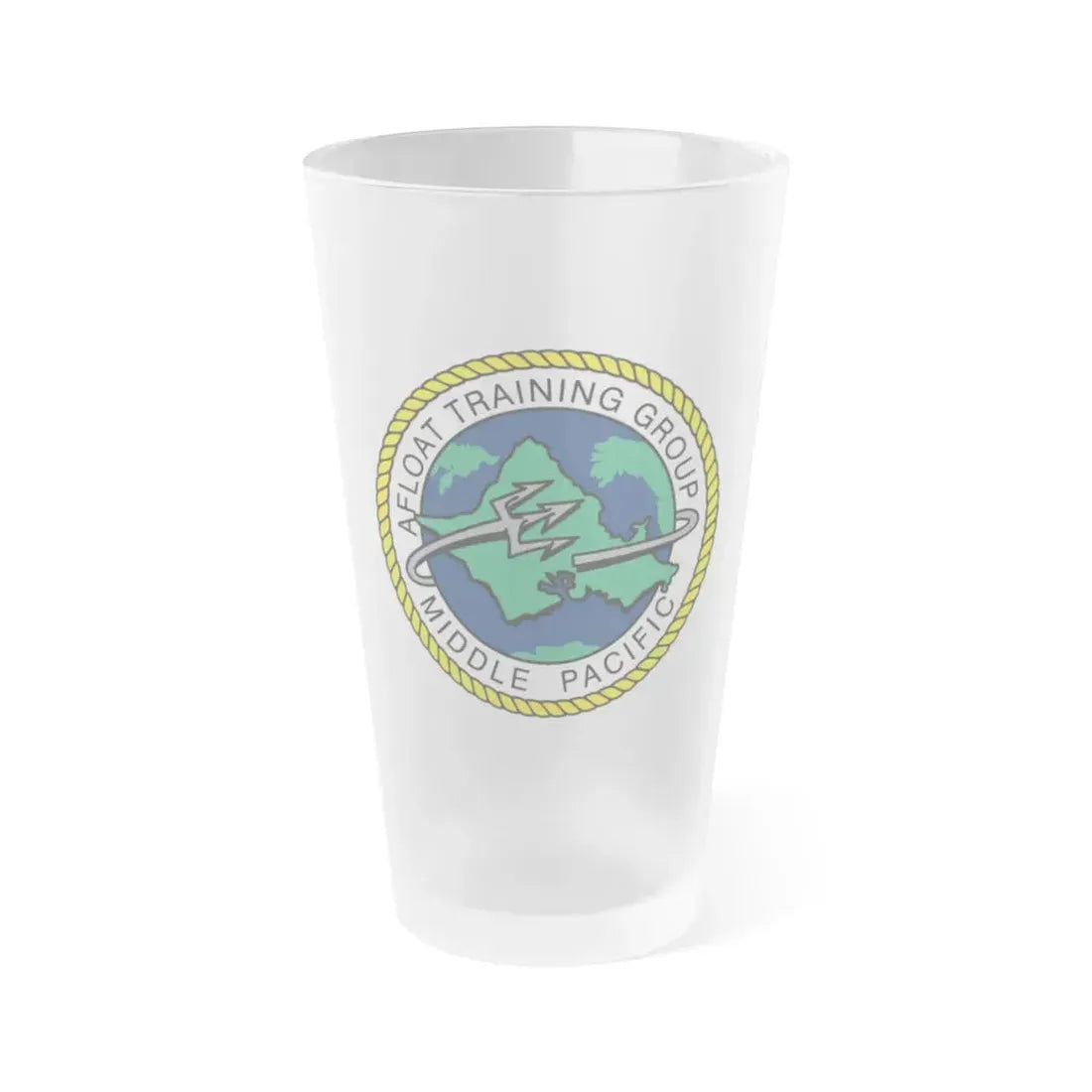 AFLOAT Training Group MID PACIFIC (U.S. Navy) Frosted Pint Glass 16oz Default Title - Go Mug Yourself