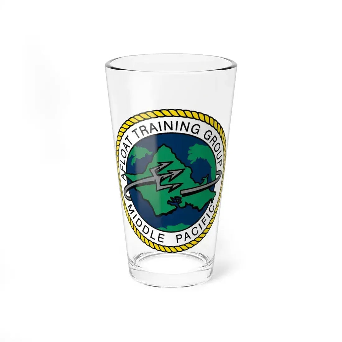 AFLOAT Training Group MID PACIFIC (U.S. Navy) Pint Glass 16oz 16oz - Go Mug Yourself