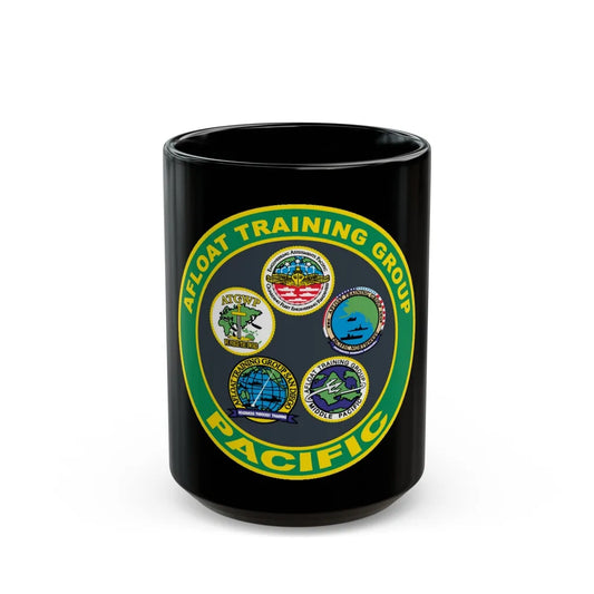 Afloat Training Group Pacific (U.S. Navy) Black Coffee Mug-15oz-Go Mug Yourself