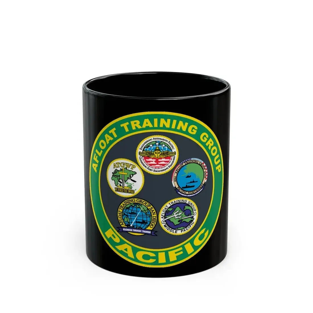 Afloat Training Group Pacific (U.S. Navy) Black Coffee Mug 11oz - Go Mug Yourself