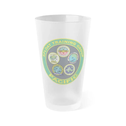 Afloat Training Group Pacific (U.S. Navy) Frosted Pint Glass 16oz Default Title - Go Mug Yourself