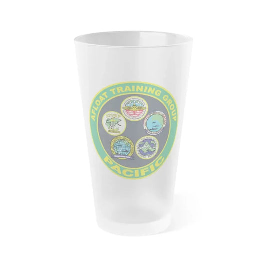 Afloat Training Group Pacific (U.S. Navy) Frosted Pint Glass 16oz Default Title - Go Mug Yourself