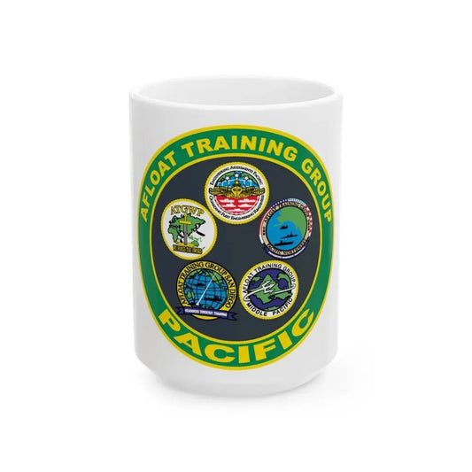 Afloat Training Group Pacific (U.S. Navy) White Coffee Mug 15oz - Go Mug Yourself