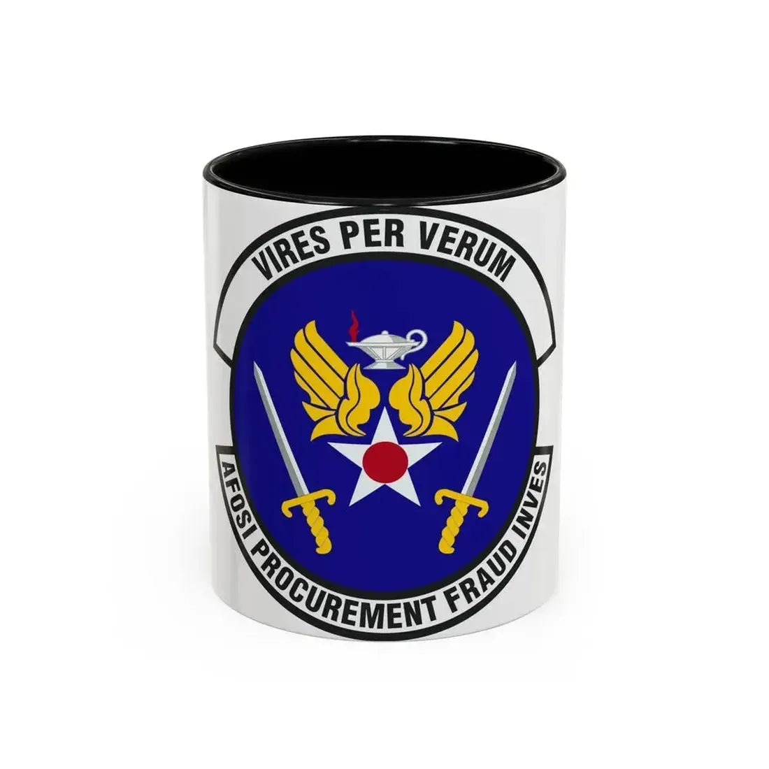 AFOSI Office of Procurement Fraud Investigations (U.S. Air Force) Accent Coffee Mug 11oz Black - Go Mug Yourself