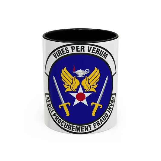 AFOSI Office of Procurement Fraud Investigations (U.S. Air Force) Accent Coffee Mug 11oz Black - Go Mug Yourself