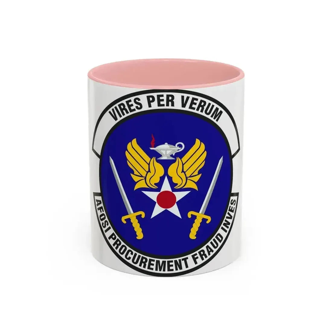 AFOSI Office of Procurement Fraud Investigations (U.S. Air Force) Accent Coffee Mug 11oz Pink - Go Mug Yourself