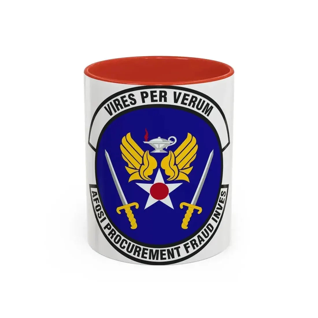 AFOSI Office of Procurement Fraud Investigations (U.S. Air Force) Accent Coffee Mug 11oz Red - Go Mug Yourself